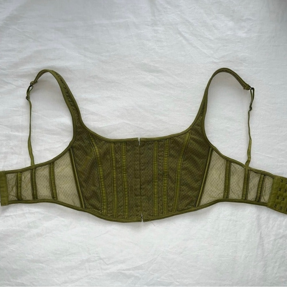 Green Corset Top SOLD - Picture 6 of 6